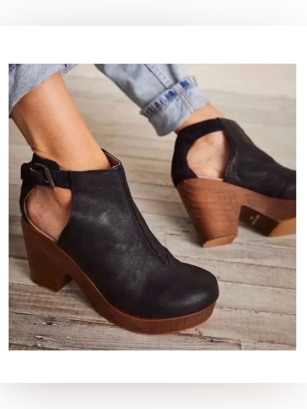 Free People Amber Orchard Clog Black Size 38